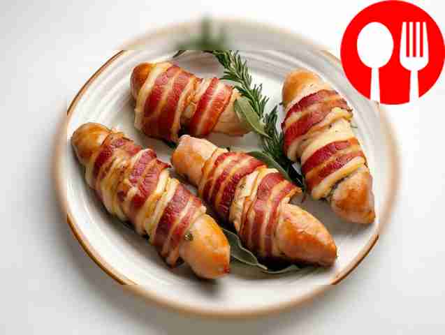 Рулетики из филе индейки в беконе