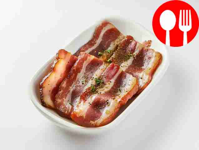 Hearty marinated bacon
