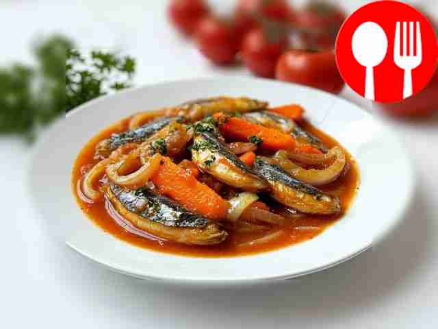 Sprat in tomato sauce in a slow cooker