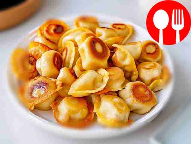 Быстрые жареные пельмени Quick fried dumplings