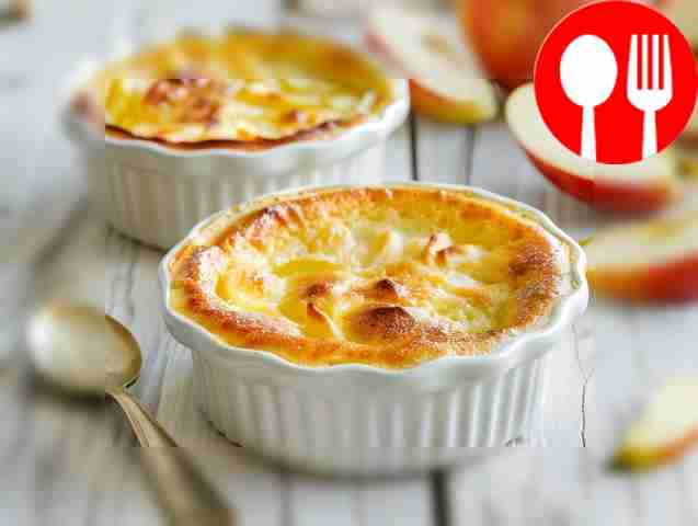 Нежное суфле из яблок и творога