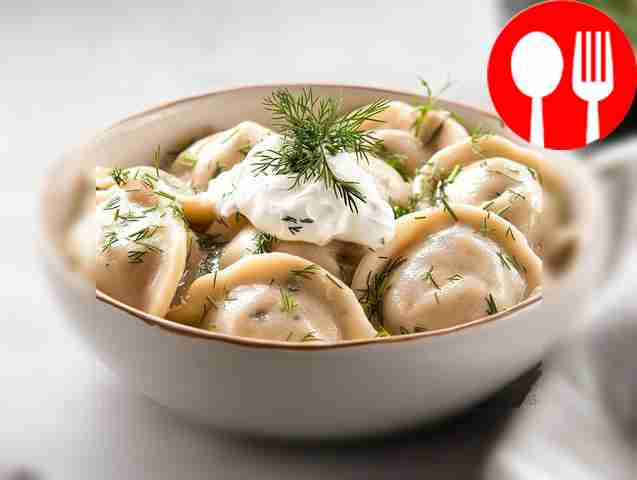 Homemade tender dumplings with minced turkey