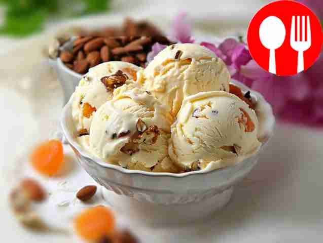 Creamy ice cream soufflé