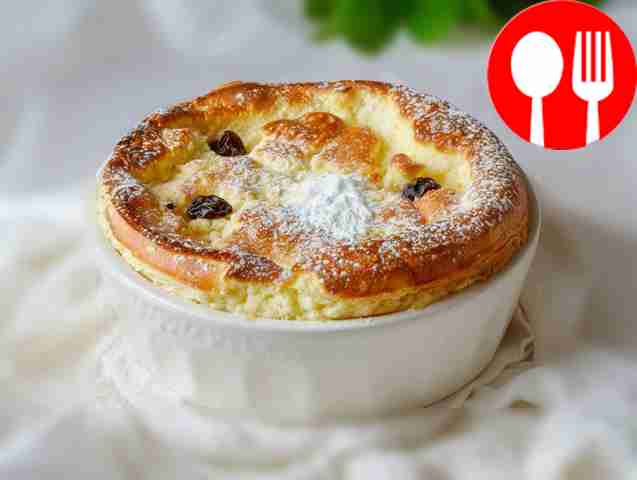 Нежное творожное суфле с изюмом Delicate curd soufflé with raisins