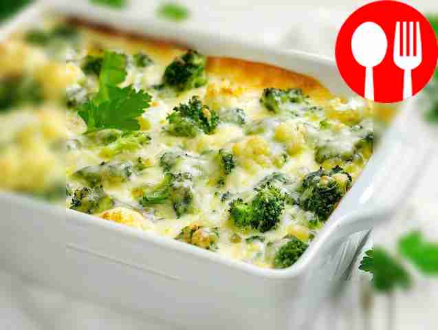 Запеканка-суфле из горбуши с овощами