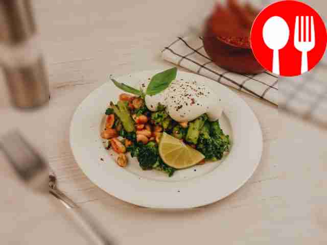 Serve the dish hot, garnished with sour cream,...