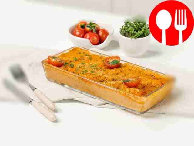 Пикша, запеченная в рыбном соусе