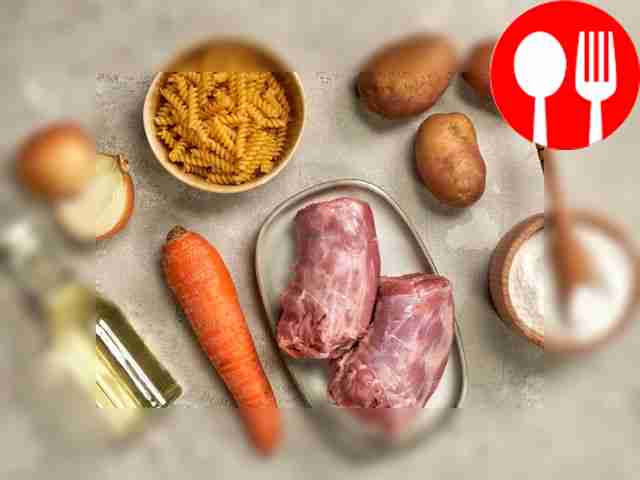 Prepare ingredients for turkey neck soup. Peel...