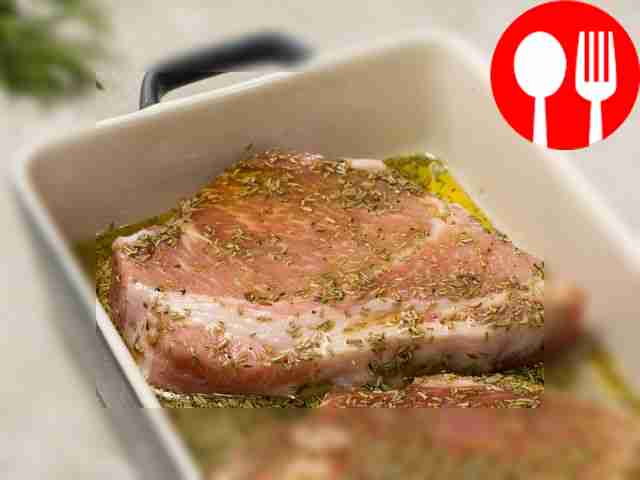 Marinate the meat. Coat the pork pieces with...