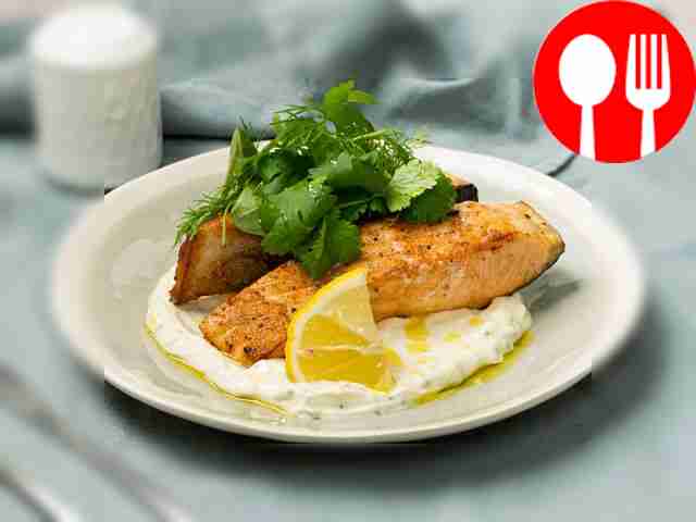 Стейк из лосося в духовке