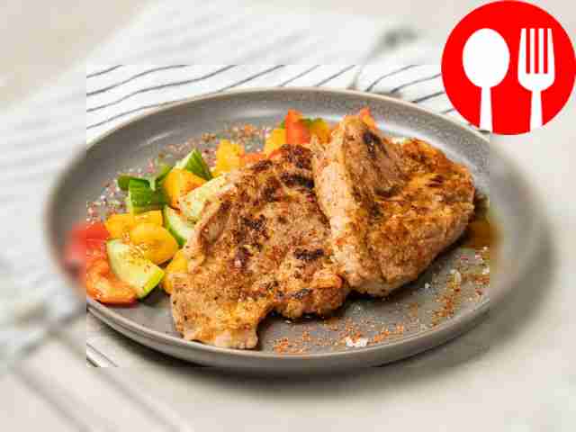 Pork steak in air fryer