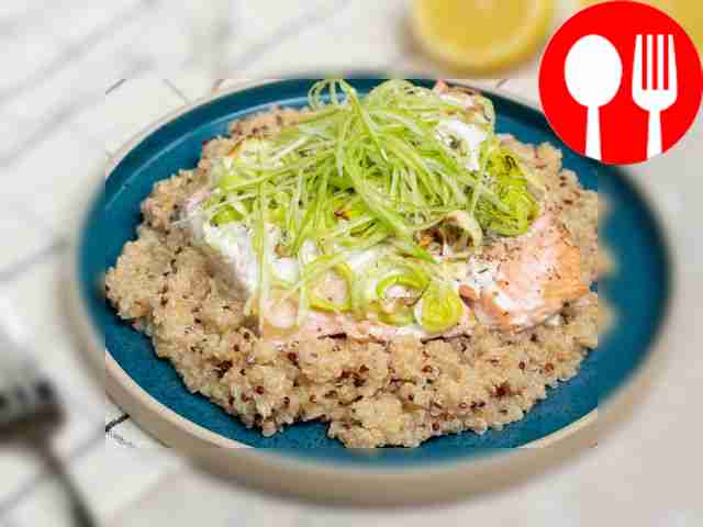 Salmon steak in the oven