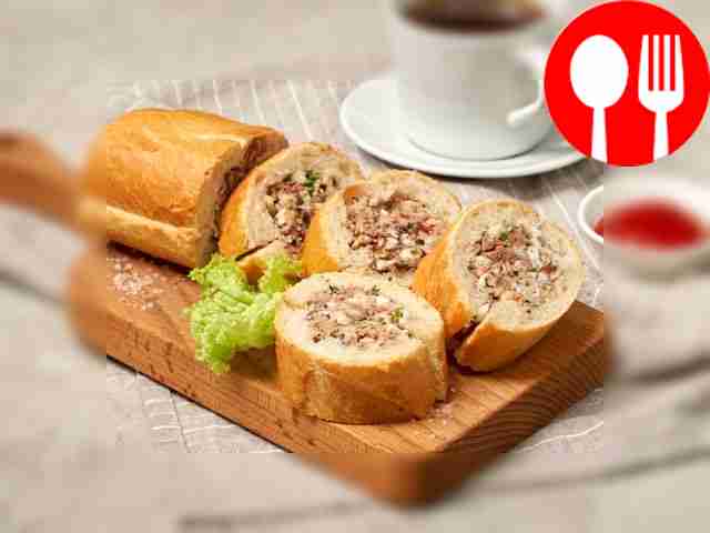 Багет с рыбными консервами