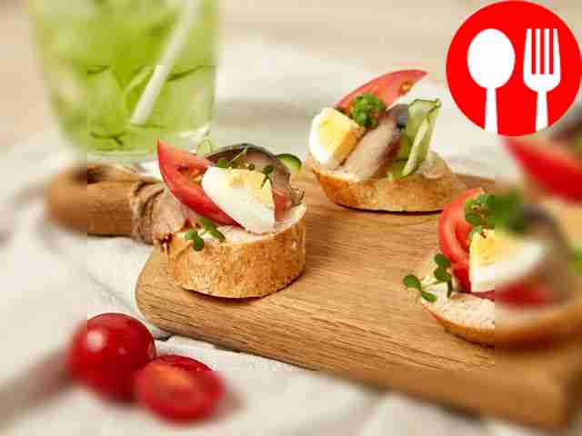 Baguette with smoked mackerel