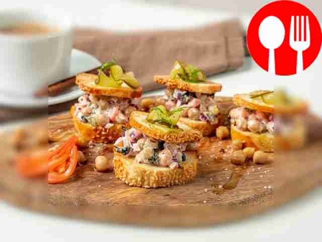 Багет с консервированным нутом Baguette with canned chickpeas