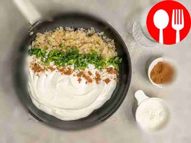 Prepare sour cream sauce. In a small bowl,...