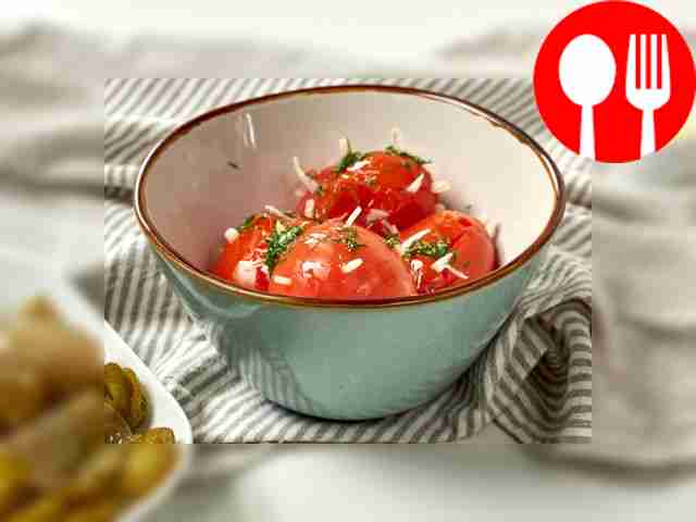 Marinated hedgehog tomatoes