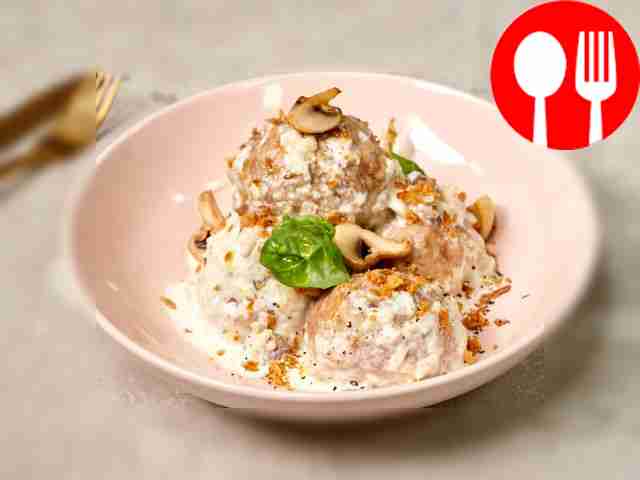 Ежики с шампиньонами