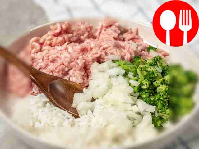 Finely chop the onion. Mix broccoli, minced...