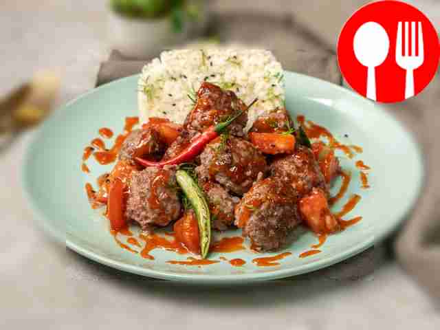 Hedgehogs with sugar sauce