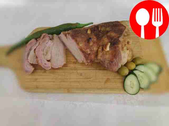 Деликатесное сало, запеченное в рукаве Delicious lard baked in a sleeve