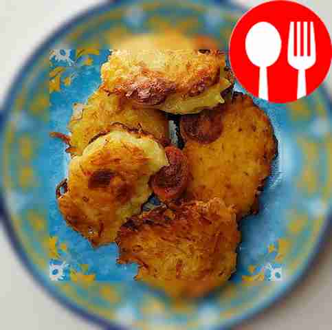 Simple golden potato pancakes