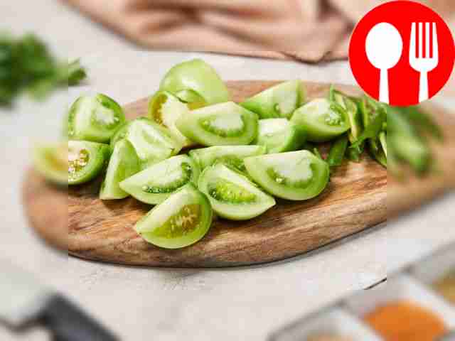 Chop the tomatoes and peppers. Cut the...