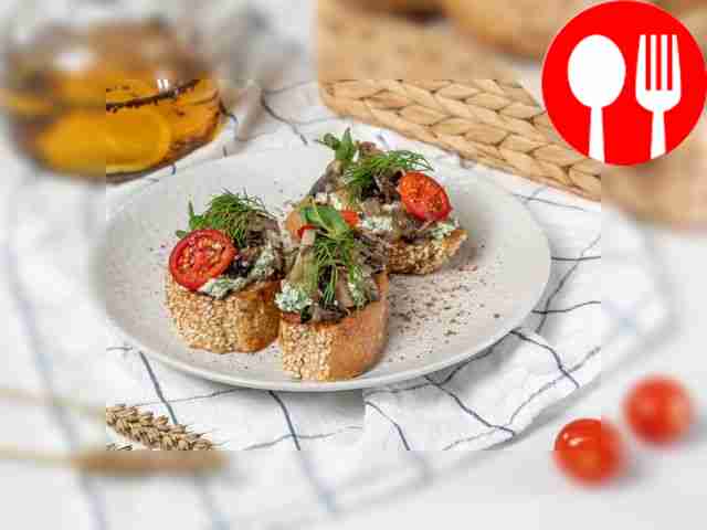 Багет с творожным сыром