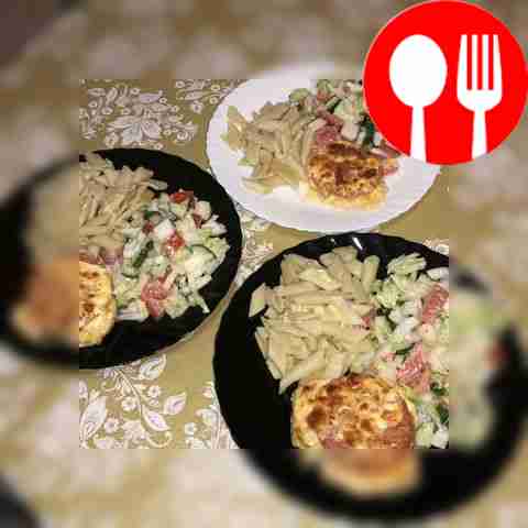 Before serving, pour the sauce over the...