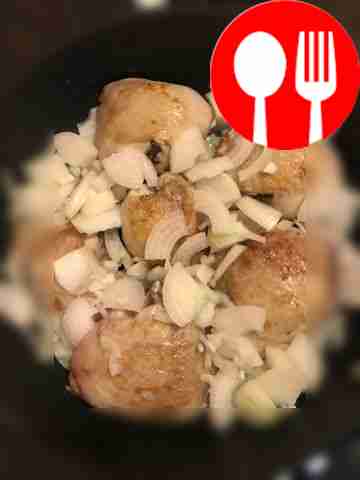 Peel the onion and cut into quarter rings. Cut...