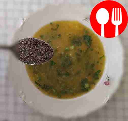 Pour into bowls and add one teaspoon of chia seeds.