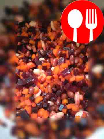 Healthy vinaigrette with beans