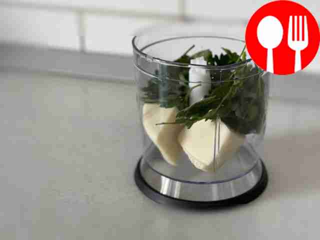 Grind the cheese and parsley in a blender. The...