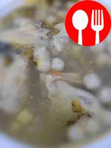 Chicken soup with ready-made meatballs