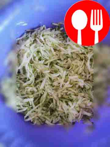 Grate the zucchini on a coarse grater, add...