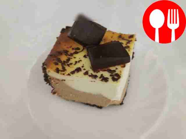 Chocolate cheesecake with cognac and cappuccino