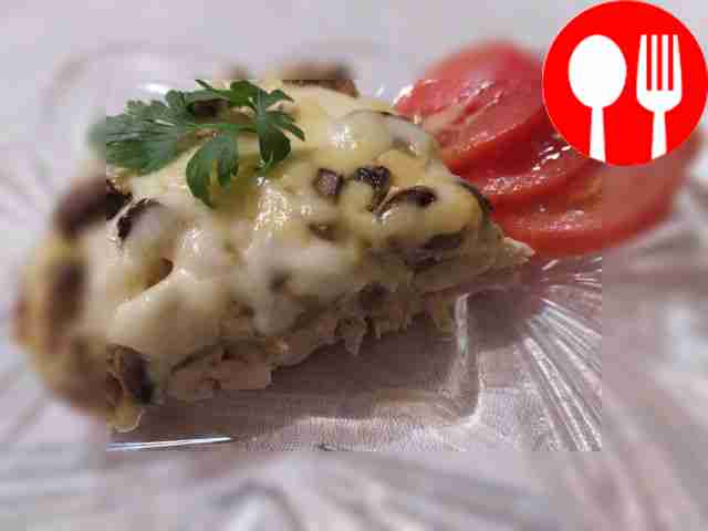 Легкая куриная запеканка под сливочным соусом