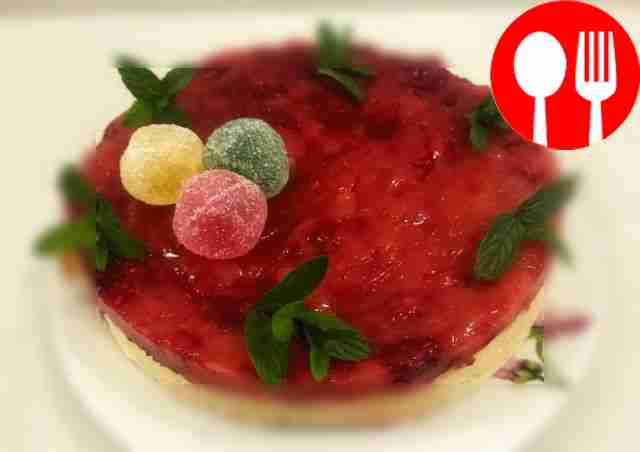 Homemade pie with whipped cream