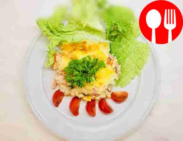 Праздничная запеканка с рисом