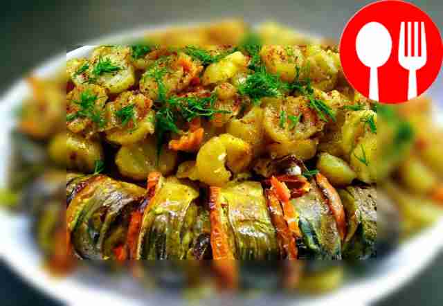 Скумбрия с овощами в духовке по-домашнему Homemade mackerel with vegetables in the oven