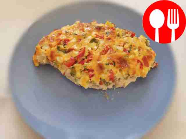 Juicy chicken fillet under a fur coat