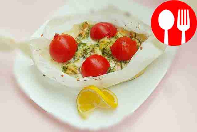 «Лодочки» с лососем и овощами “Boats” with salmon and vegetables