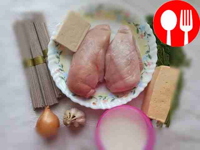 Boil buckwheat noodles until done according to...