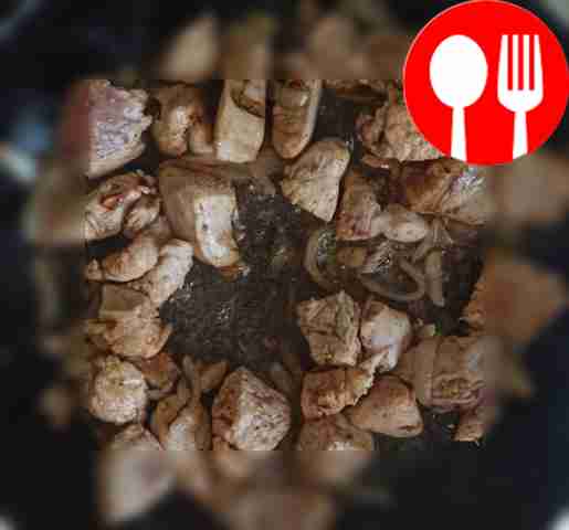 Fry the onion and garlic until golden brown....