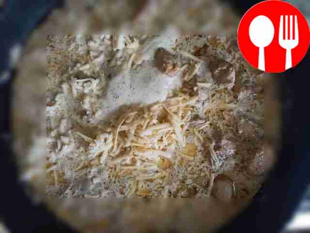 Pour in milk and bring to a boil, stirring...