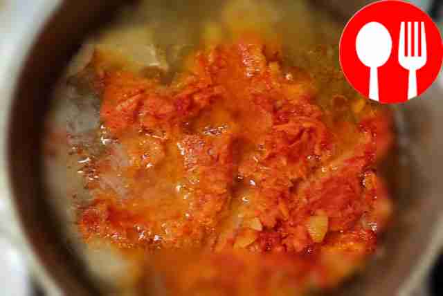 Pour water or broth (meat or vegetable) into...