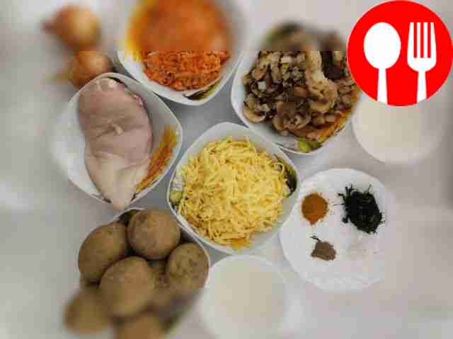 Peel and wash potatoes, onions and carrots....