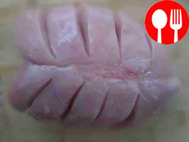 Make slanting cuts on both sides of the...