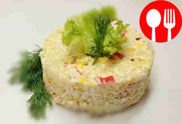 Рис с крабовыми палочками Rice with crab sticks