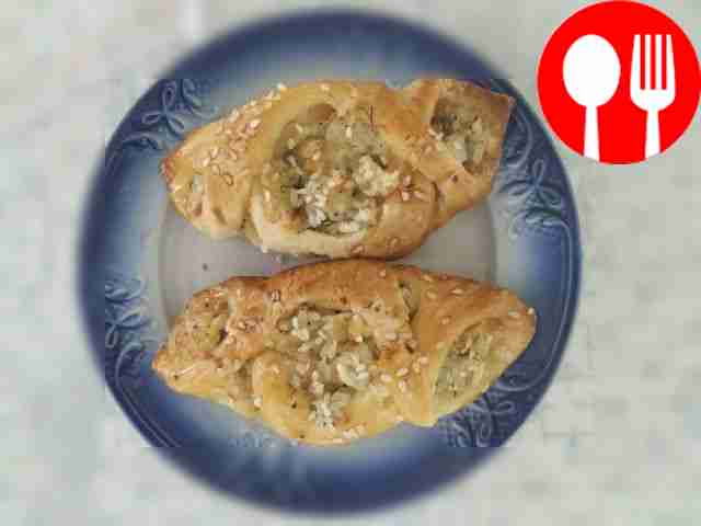 Fragrant rice with puff pastry